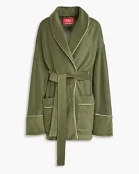 For Restless Sleepers Belted cotton-blend terry robe - Green Green