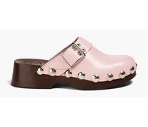 Studded leather clogs - Pink
