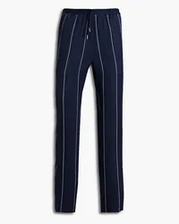 Sandro Tapered pinstriped twill pants - Blue Blue