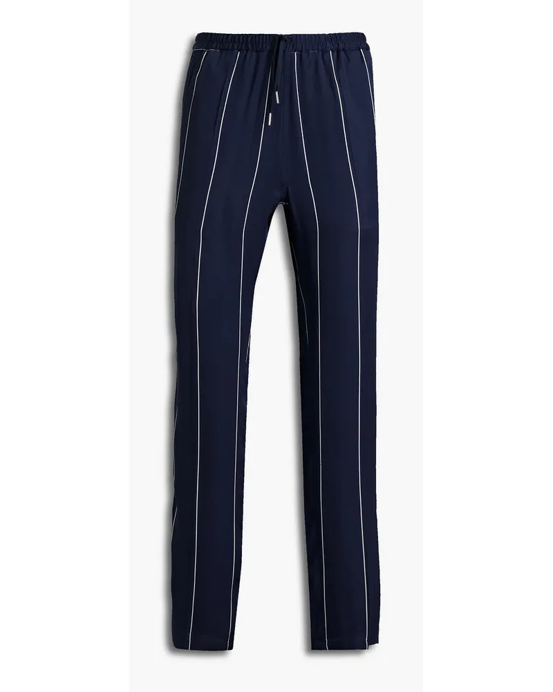 Sandro Tapered pinstriped twill pants - Blue Blue