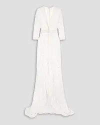 GALVAN Sevilla cotton-blend lace gown - White White