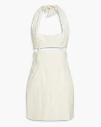 Jacquemus Limao cutout twill halterneck mini dress - White White