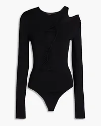 Maje Cutout knitted bodysuit - Black Black