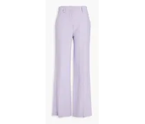 Crepe straight-leg pants - Purple