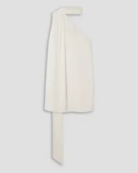 Stella McCartney One-shoulder crepe de chine top - White White