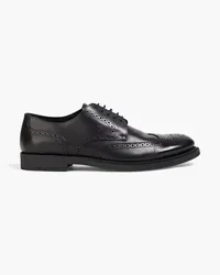 TOD'S Perforated leather brogues - Black Black