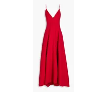 Wool and silk-blend gown - Red