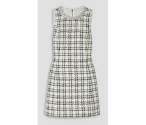 Alice Olivia - Clyde checked crystal-embellished tweed mini dress - White