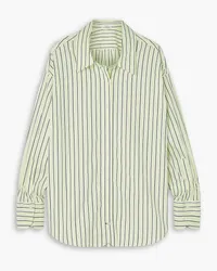 A.L.C. Monica oversized striped cotton-poplin shirt - Yellow Yellow