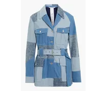 Patchwork denim jacket - Blue