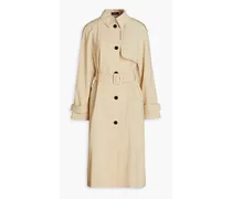 Belted crepe trench coat - Neutral