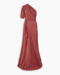 Cortana Lena one-shoulder silk maxi dress - Red Red