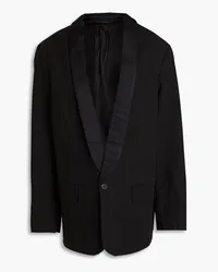 Balenciaga Oversized printed cotton-canvas blazer - Black Black