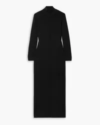 KHAITE Devon stretch-jersey turtleneck midi dress - Black Black