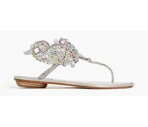 Veneziana embellished satin sandals - Metallic