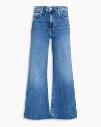 Frame Denim Le Palazzo cropped high-rise wide-leg jeans - Blue Blue