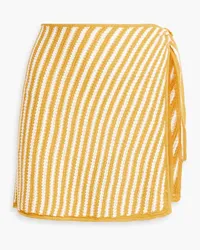 Onia Striped linen pareo - Yellow Yellow