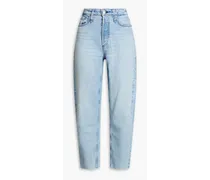 Alissa cropped high-rise tapered jeans - Blue