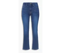 Le Crop Mini mid-rise kick-flare jeans - Blue