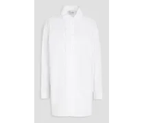 Ruffled cotton-poplin shirt - White