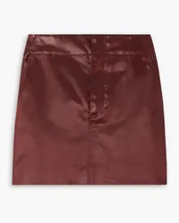 GAUCHERE Cotton-blend sateen mini skirt - Burgundy Burgundy