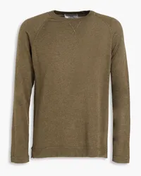 Officine Generale Mélange cotton and Lyocell-blend sweater - Green Green