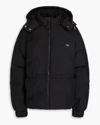 Ganni Quilted shell hooded jacket - Black Black