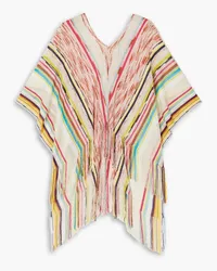 Missoni Fringed striped crochet-knit poncho - Multicolor Multicolor