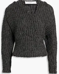 IRO Kent pleated metallic bouclé-knit top - Gray Gray