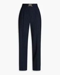 Sandro Pinstriped twill tapered pants - Blue Blue