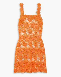 Cult Gaia Enra crochet-knit mini dress - Orange Orange