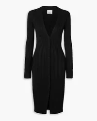 GALVAN Rhea ribbed-knit midi dress - Black Black