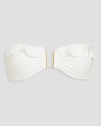 Melissa Odabash Ruffled bandeau bikini top - White White