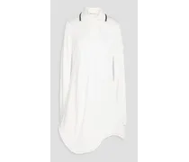 Bumber-Tube asymmetric fluted crepe shirt dress - White