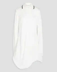 J.W.Anderson Bumber-Tube asymmetric fluted crepe shirt dress - White White