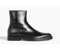 Duke glossed-leather boots - Black