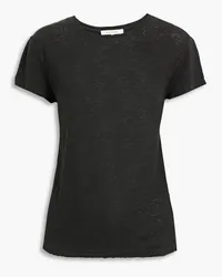 Frame Denim Easy True slub organic linen-jersey T-shirt - Black Black