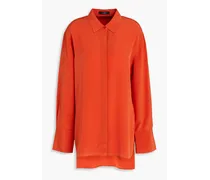 Bold silk crepe de chine shirt - Orange