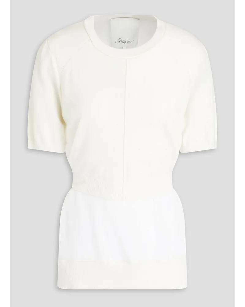 3.1 phillip lim Wool-blend georgette top - White White