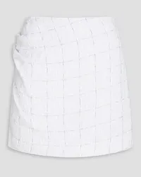 IRO Ravi checked cotton-blend bouclé-tweed mini skirt - White White