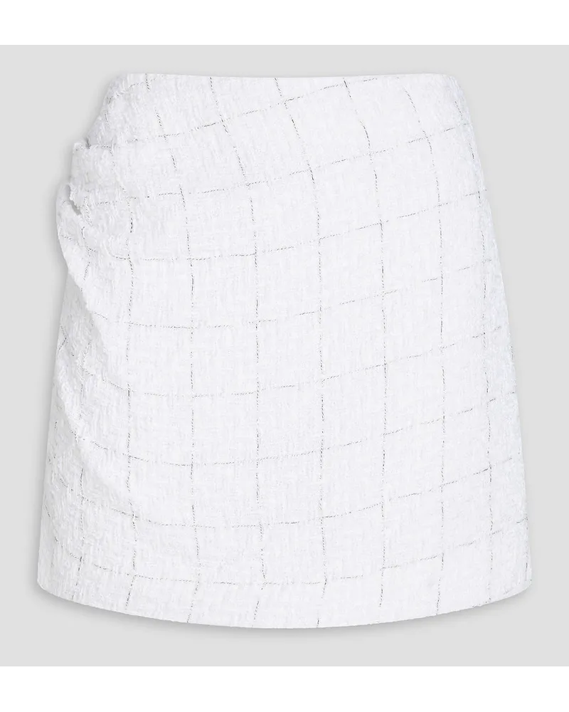 IRO Ravi checked cotton-blend bouclé-tweed mini skirt - White White