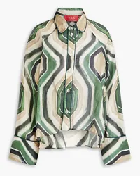 For Restless Sleepers F.R For Restless Sleepers - Arpinia printed cotton-voile shirt - Green Green