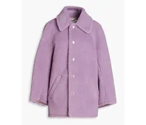 Faux shearling coat - Purple