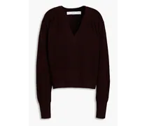 Ribbed-knit sweater - Burgundy
