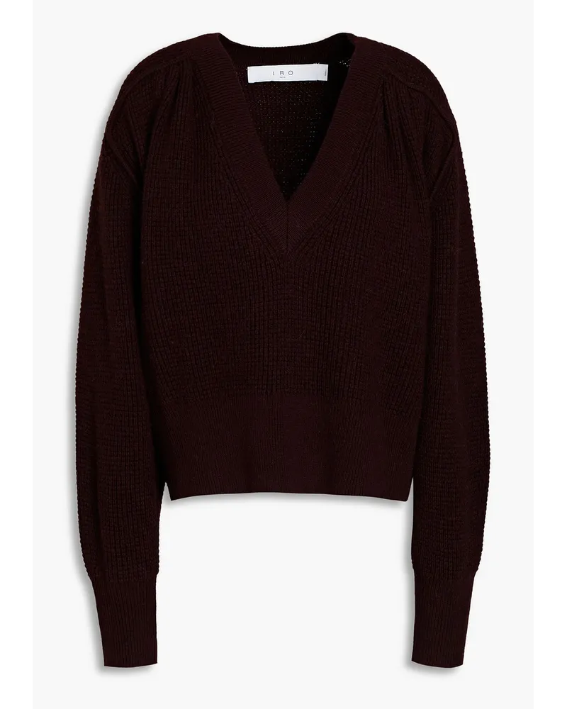 IRO Ribbed-knit sweater - Burgundy Burgundy