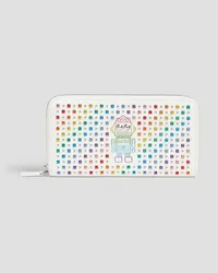 MCM Embellished printed leather wallet - White White