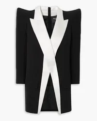 Balmain Satin-trimmed crepe blazer - Black Black