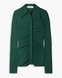 Proenza Schouler Ruched crepe top - Green Green