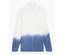 Dip-dyed linen shirt - Blue