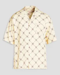 Marni Floral-print shell shirt - Neutral Neutral